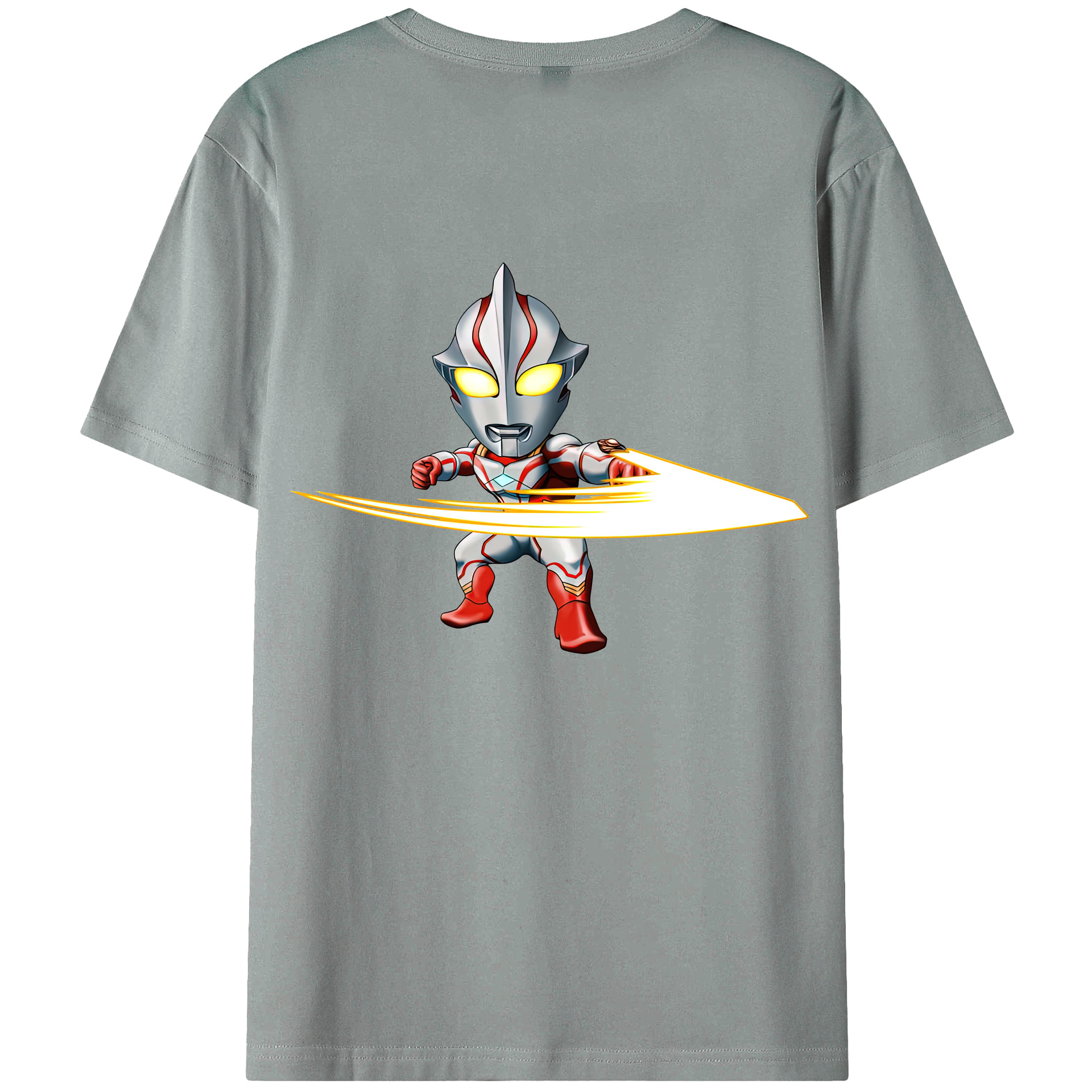 （画像用） ウルトラマン Ultraman 綿100％ メンズ半袖Tシャツ（バックプリント） 通気性